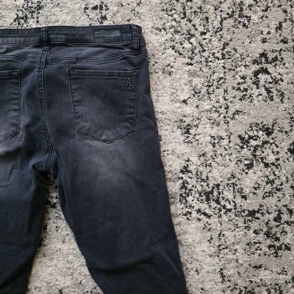 Articles of Society Black Gray distressed skinny jeans Womens 30 Goth Grunge